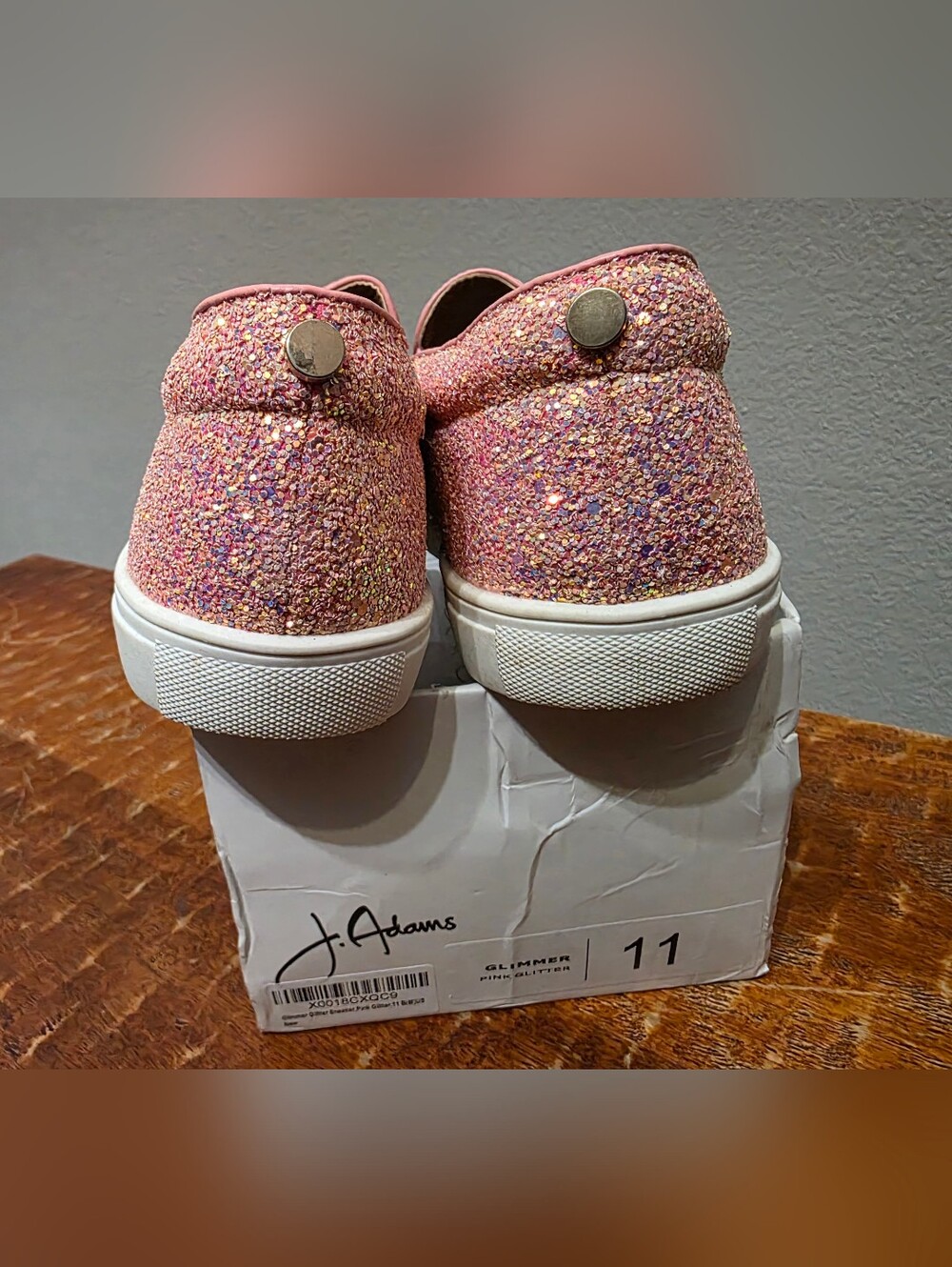 Women's Sneaker Shoe Pink Glitter - Picture 3 of 4